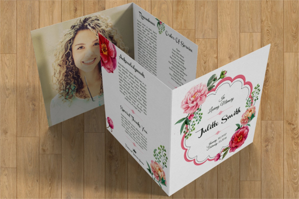 Floral Funeral Template Brochure