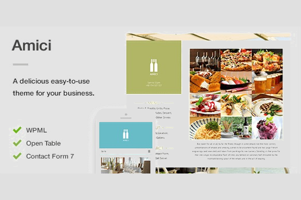 Food Restaurant Website Menu