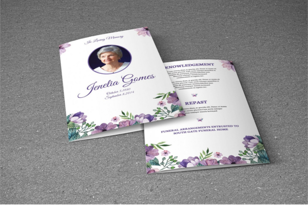 Funeral Program Template Design