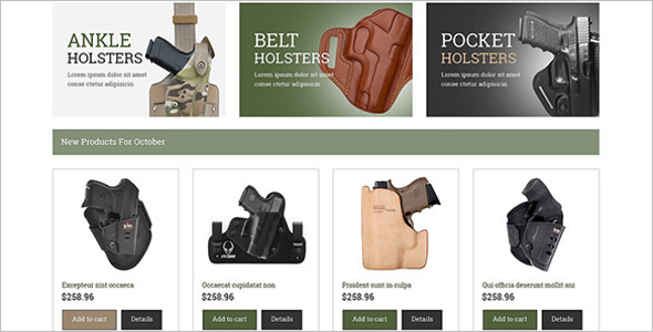 Gun Accessories OsCommerce Template