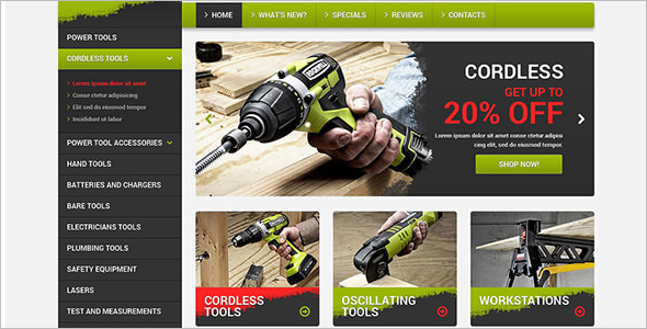 Hand Tools Accessories OsCommerce Template