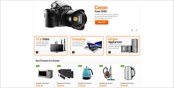 Home Electronic OsCommerce Template