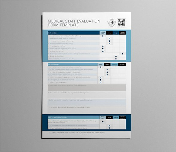 Medical Staff Evaluation Form