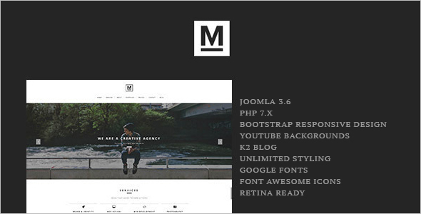 Minimal One Page Joomla Template