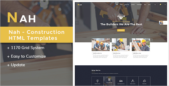 Nah Multipurpose Construction Drupal 8 Template