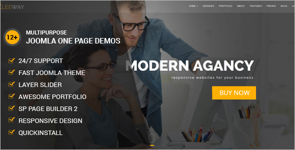 One Page Creative Joomla Theme