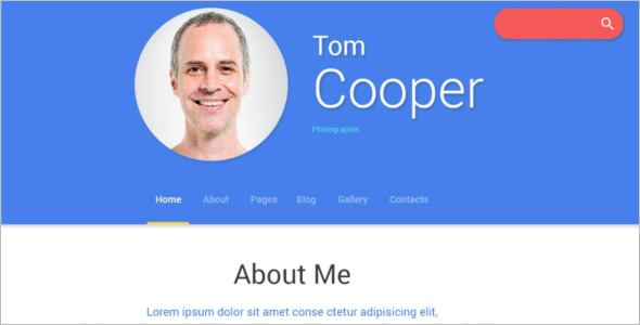 Personal Profile Joomla Template