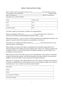 Printable Motor Vehicle Bill Scale Ideas