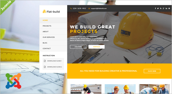 ProfessionalÂ Construction Joomla Template