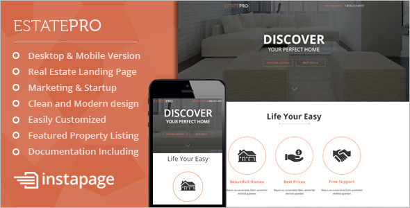 Real Estate Marketing Instapage Template