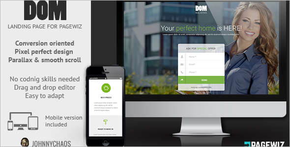 Real Estate Pagewiz Responsive Template