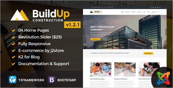 Responsive Construction Business Joomla