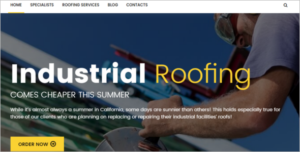 Roofing Coroporate WordPress Template