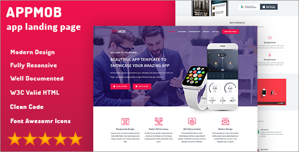 Showcase Landing App Template