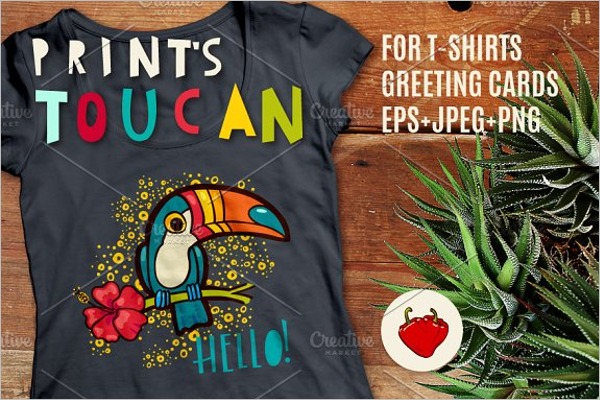 Tropical Toucan Print DesignÂ 