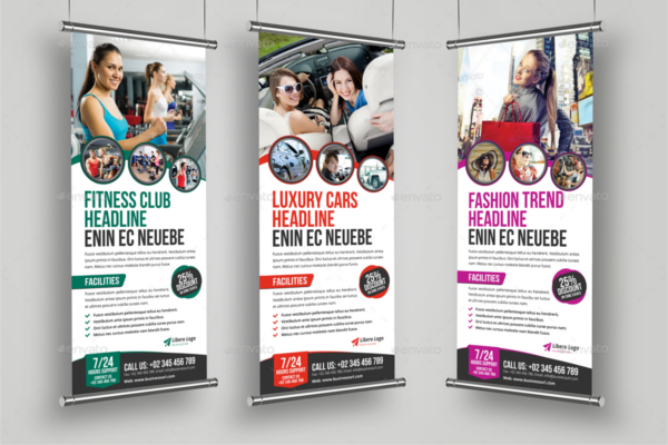 fitness roll up banner