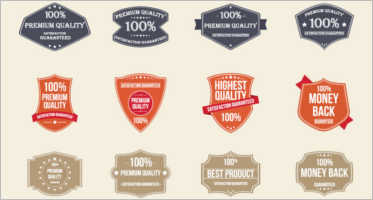 Badge Stickers Design Vectors