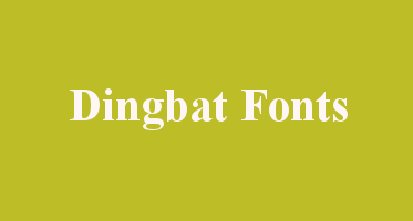 Dingbat Fonts