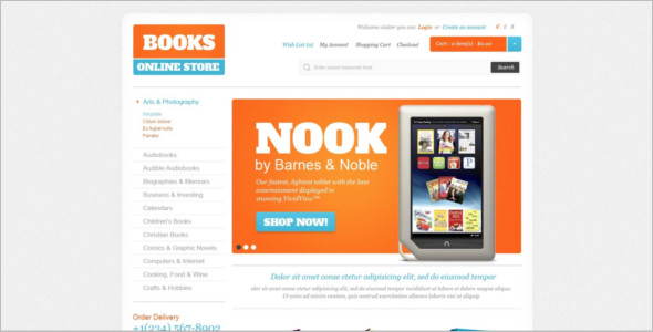 Abstract BookShop OpenCart Theme