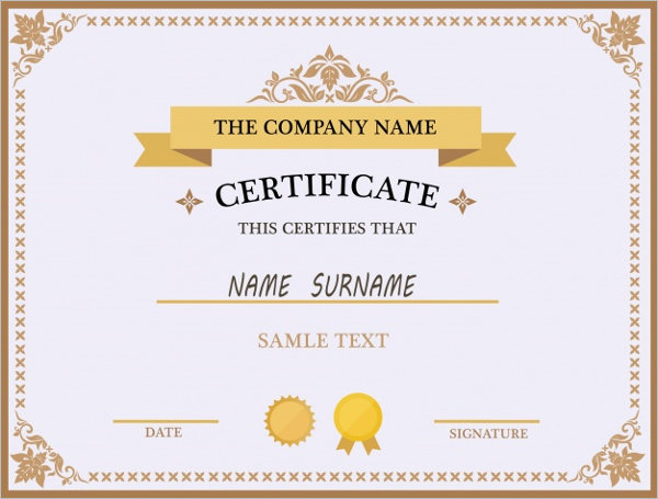 Abstract Certificate Template