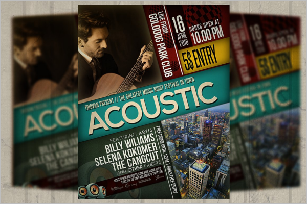 Acoustic Music Poster Template