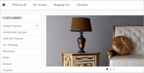 Antique Online OpenCart Template