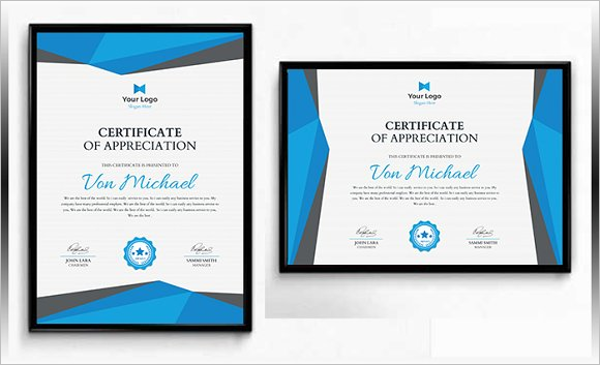 Appreceation Certificate Template
