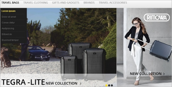 Awesome Travel Bags Magento Theme