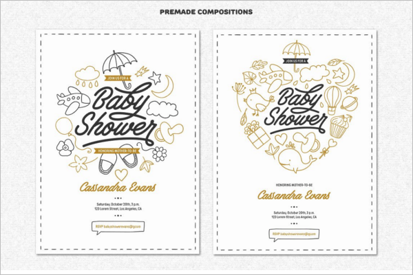 Baby Shower Greeting Card Design