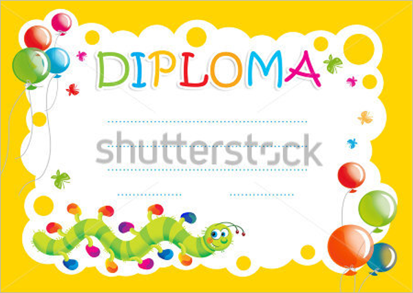 Balloons Certificate For Kids