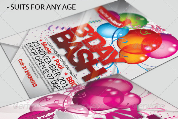 Bash Bday Poster PSD Design