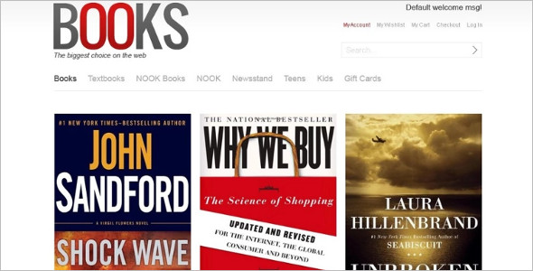 Basic Bookstore Magento Template