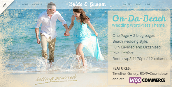 Beach Wedding WooCommerce Theme