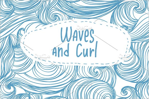 Blue Curl Seamless Patterns