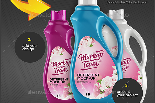 Blue Detergent Laundry Mock-Up