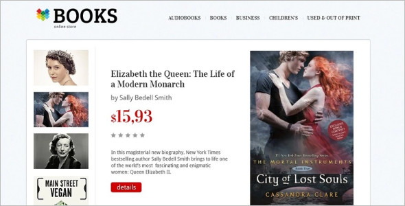 Books & Magazines Magento Template