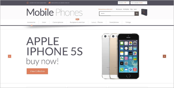Bootstrap Mobile Store Magento Â Template