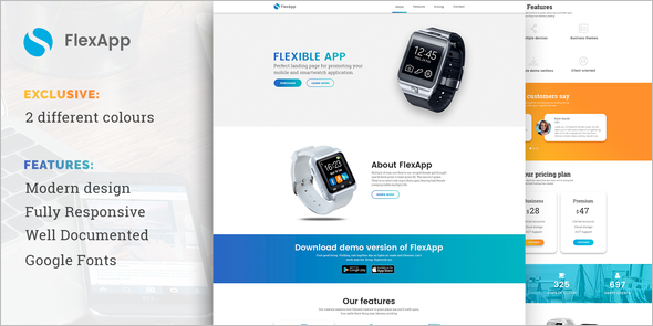 Bootstrap jQuery Landing Page Effect Template