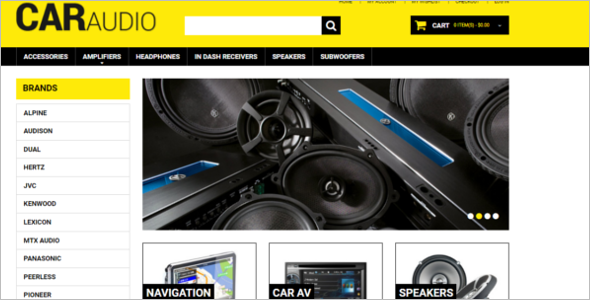 Car Music System Magento Theme