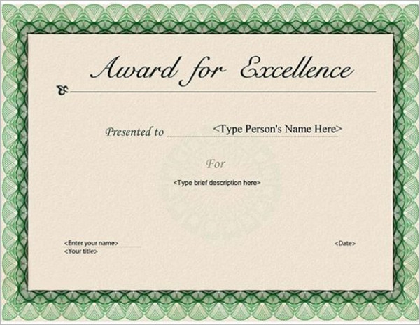 Certificate Of Achievement TemplateÂ 