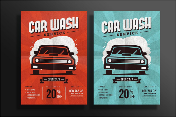 Clean Car Wash Flyer Template