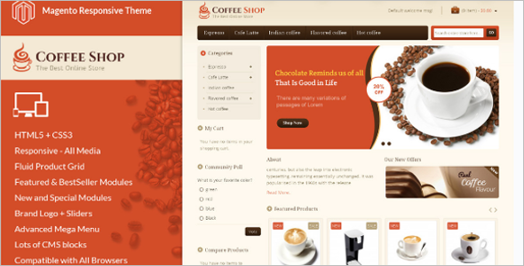Coffee Shop Magento Theme