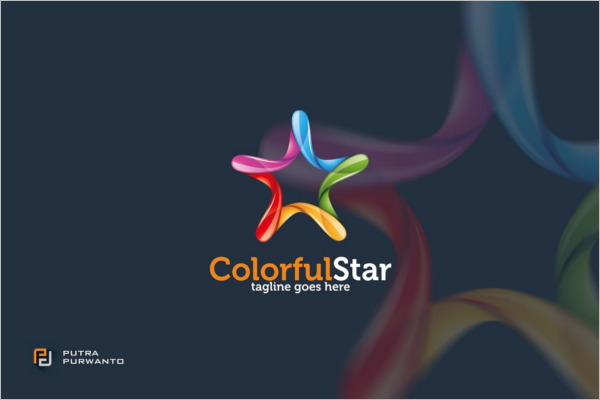 Colorful Star-Abstract Logo Template