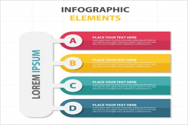 Colorful infographic elements flyer template