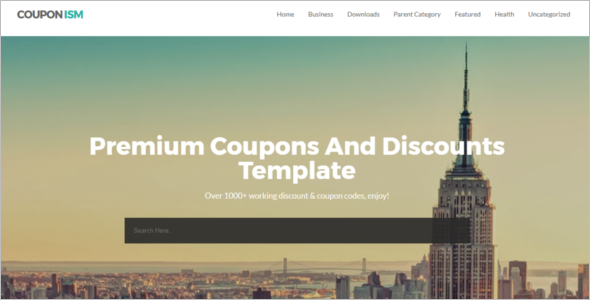 Coupon Free Blog Template