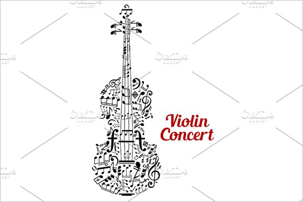 Creative Violin Poster Design