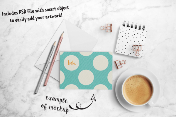 Cute Greeting Card Mockup Template