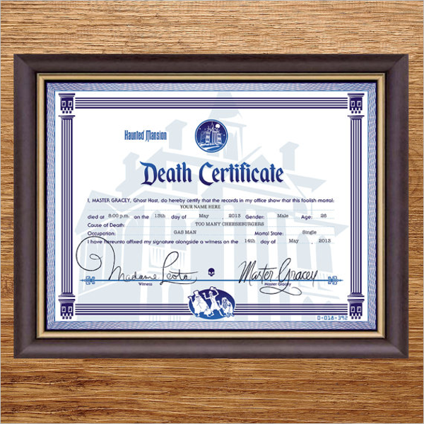 Death Certificate Form