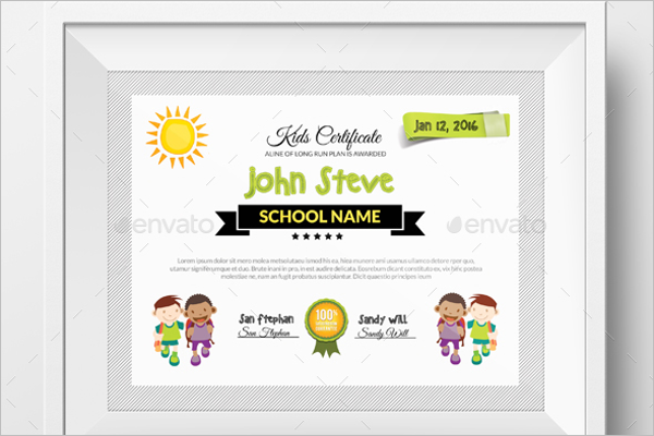 Editable Certificate For Kids