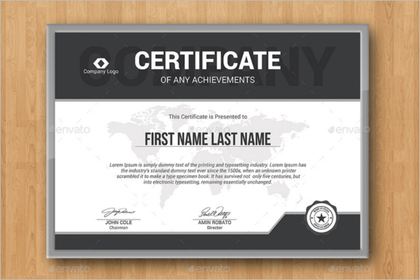 Editable Certificate Template